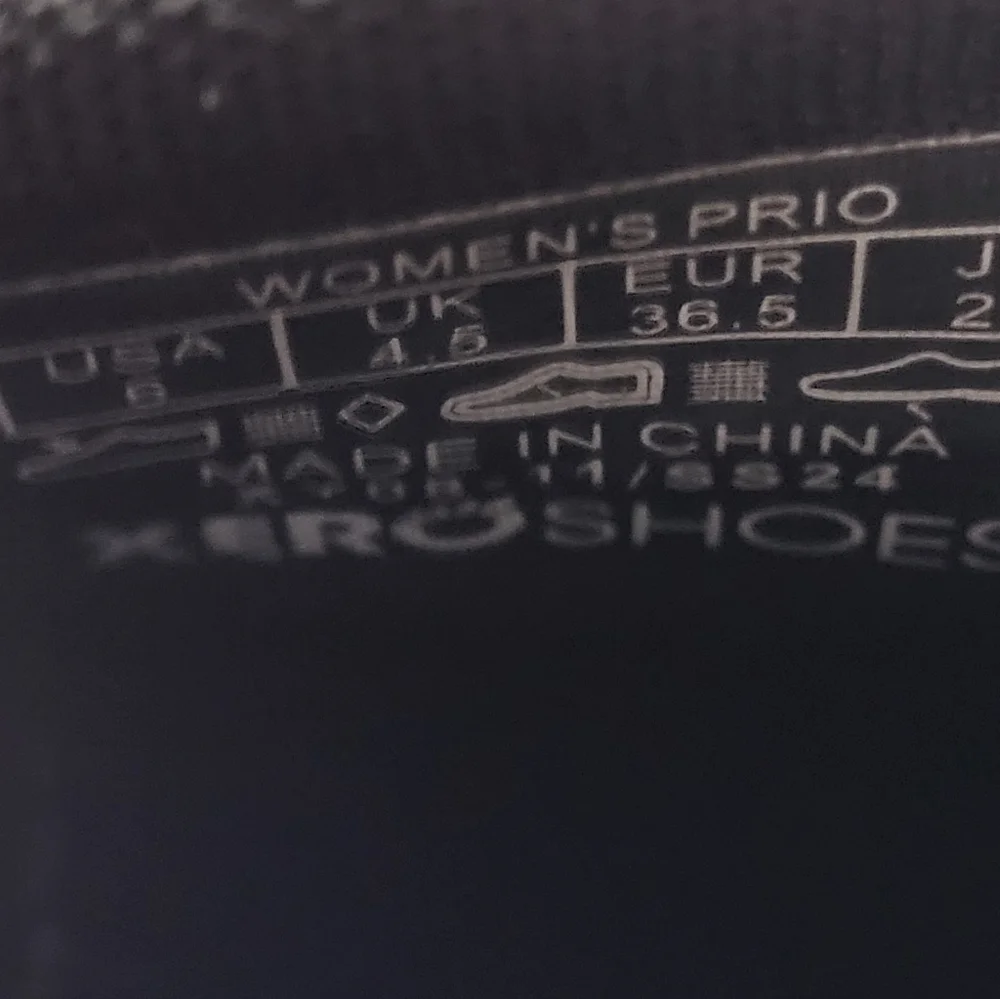 Xero Prio Shoes Barefoot Running Shoes Black Sneakers Womens Size 6 Minimalist - Picture 10 of 10